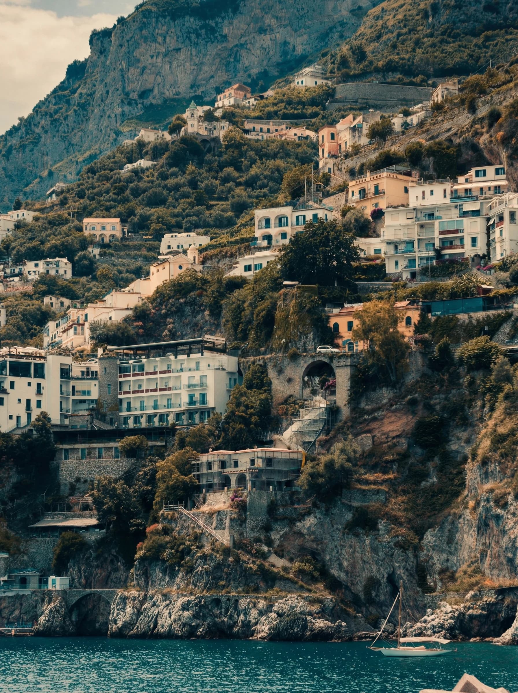 Amalfi — houses on the hillside