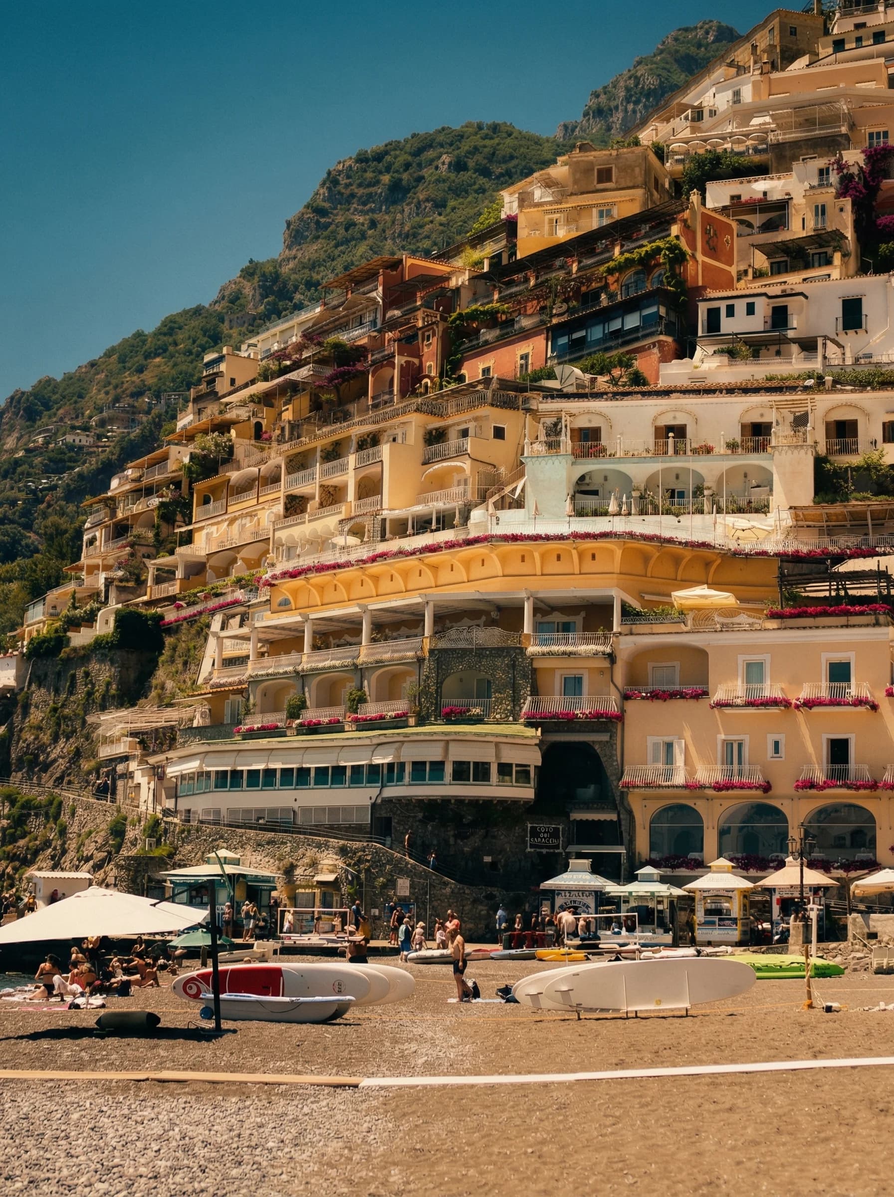 Positano — beachfront and hotels