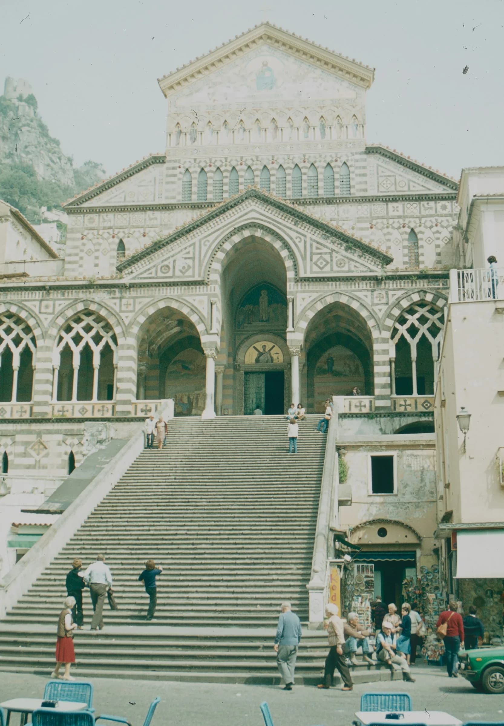 The staircase and façade of Amalfi Cathedral